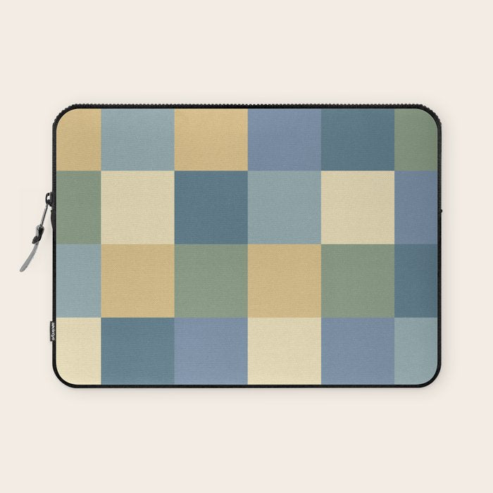 Bold Natural Checks Pattern - Large VIII Laptop Sleeve Gallery Image 1
