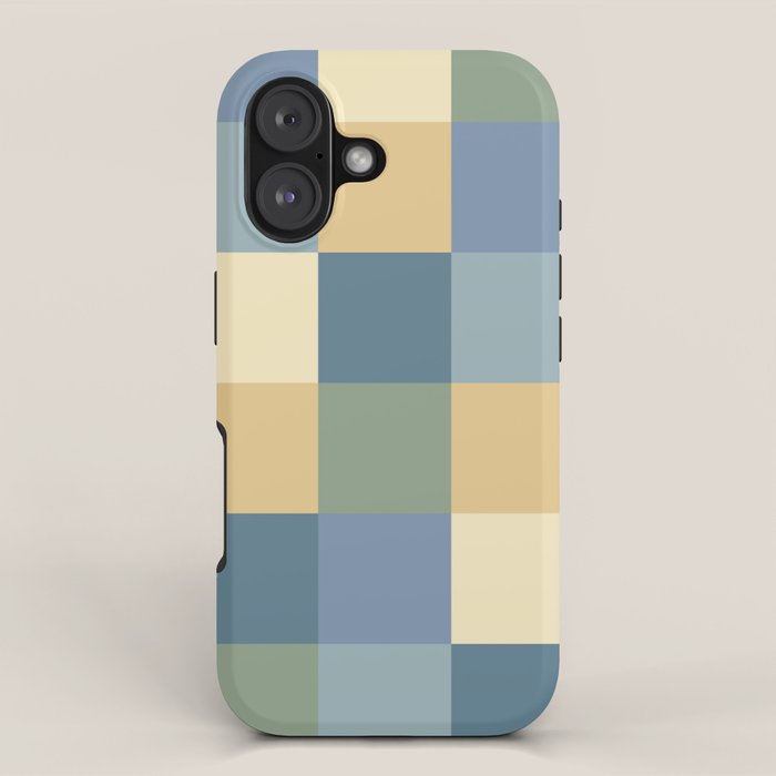 Bold Natural Checks Pattern - Large VIII iPhone Case Gallery Image 1