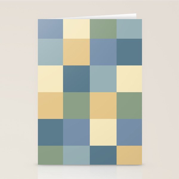 Bold Natural Checks Pattern - Large VIII Stationery Card Gallery Image 2