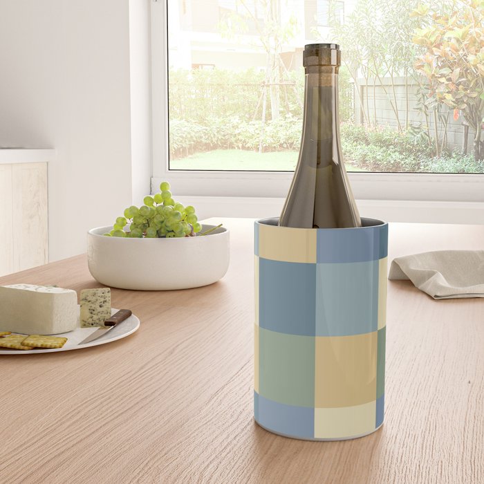 Bold Natural Checks Pattern - Large VIII Wine Chiller Gallery Image 4