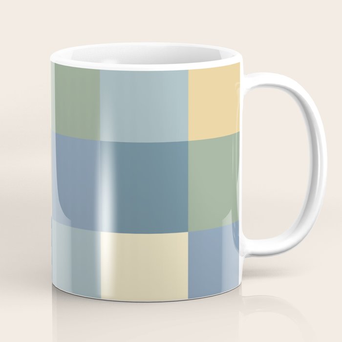Bold Natural Checks Pattern - Large VIII Coffee Mug Gallery Image 1