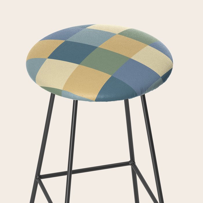 Bold Natural Checks Pattern - Large VIII Stool Gallery Image 2