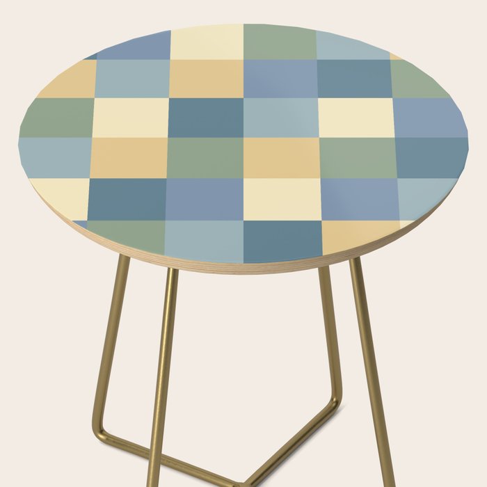 Bold Natural Checks Pattern - Large VIII Side Table Gallery Image 2