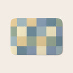 Bold Natural Checks Pattern - Large VIII Bath Mat Gallery Image 1