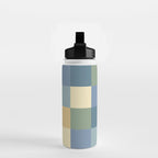 Bold Natural Checks Pattern - Large VIII Water Bottle Gallery Image 2