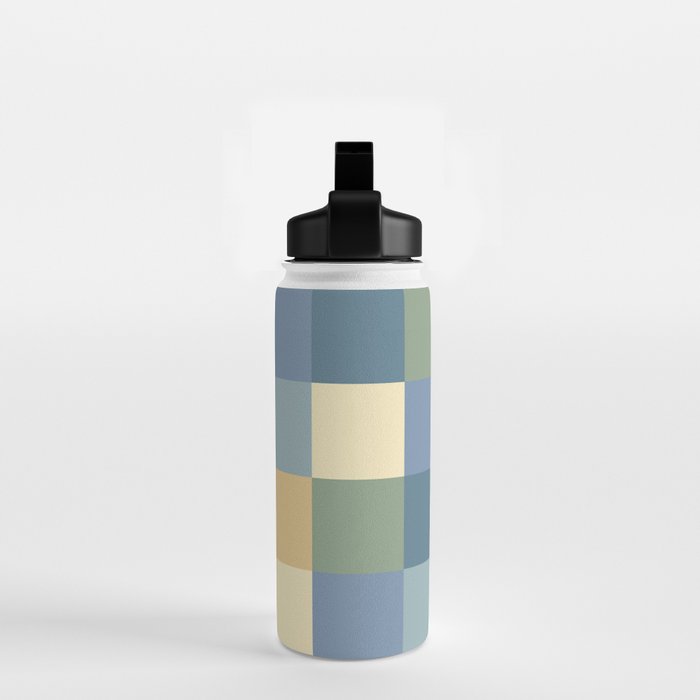Bold Natural Checks Pattern - Large VIII Water Bottle Gallery Image 2