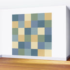 Bold Natural Checks Pattern - Large VIII Wall Mural Gallery Image 2