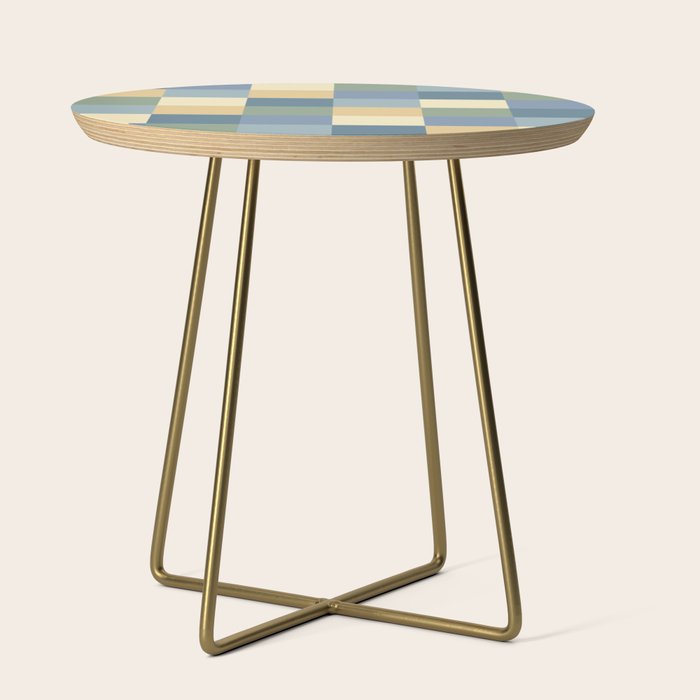 Bold Natural Checks Pattern - Large VIII Side Table Gallery Image 1