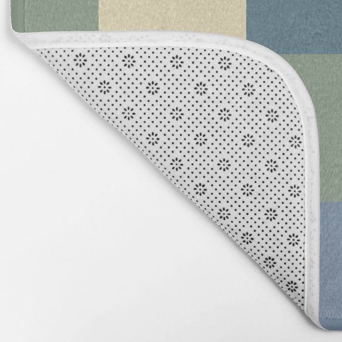 Bold Natural Checks Pattern - Large VIII Bath Mat Gallery Image 2