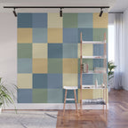 Bold Natural Checks Pattern - Large VIII Wall Mural Gallery Image 1
