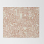 vintage halloween rust ivory Throw Blanket Gallery Image 2