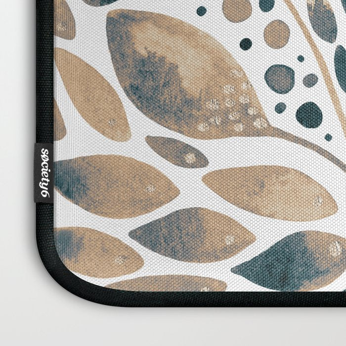 Watercolor branches and leaves - neutral Laptop Sleeve Gallery Image 3