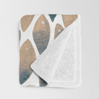 Watercolor branches and leaves - neutral Throw Blanket Gallery Image 3