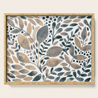 Watercolor branches and leaves - neutral Serving Tray Gallery Image 1