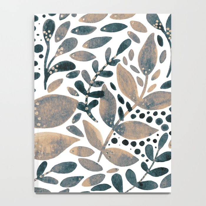 Watercolor branches and leaves - neutral Notebook Gallery Image 4