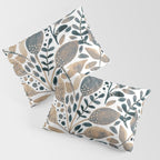 Watercolor branches and leaves - neutral Pillow Sham Gallery Image 3