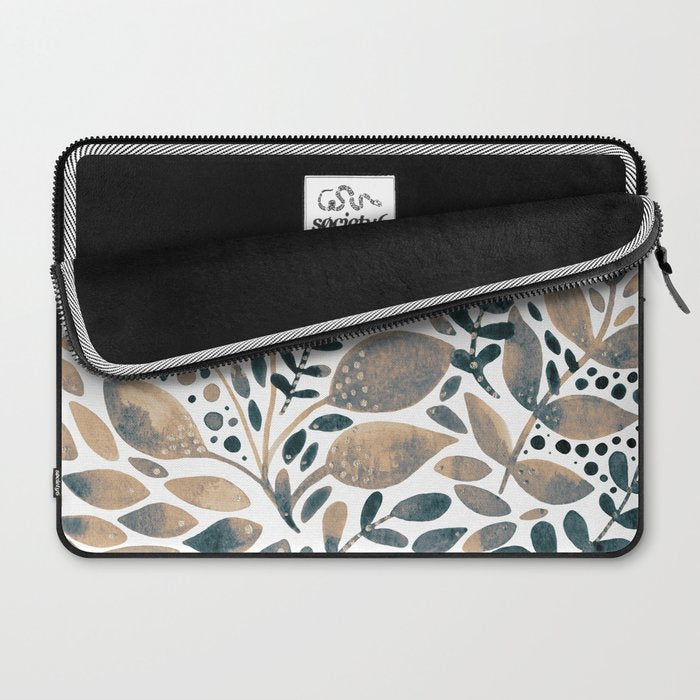Watercolor branches and leaves - neutral Laptop Sleeve Gallery Image 2