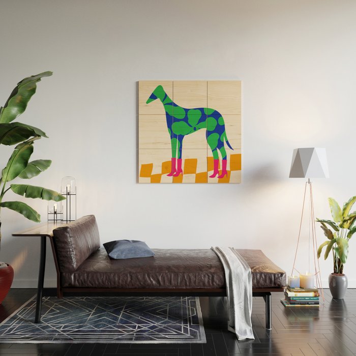 Fashion Dog Wood Wall Art Gallery Image 2