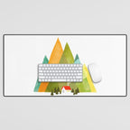 House at the foot of the mountains Desk Mat Gallery Image 1