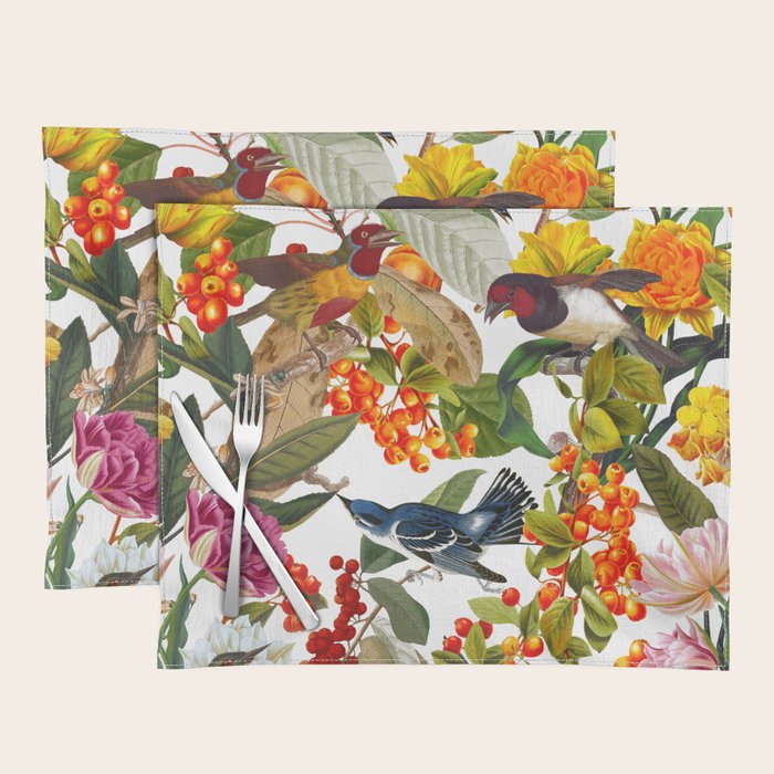 Floral and Birds XLVI Placemat Gallery Image 1