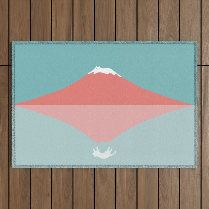 Cat Landscape 194: Reflection Outdoor Rug Gallery Image 1