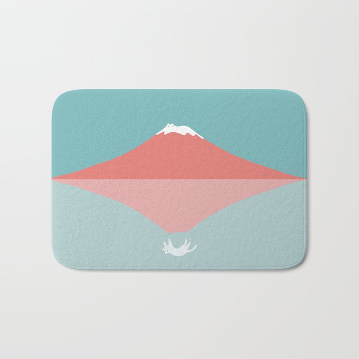 Cat Landscape 194: Reflection Bath Mat Gallery Image 1