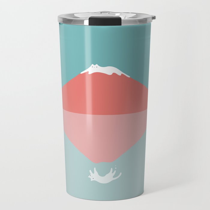 Cat Landscape 194: Reflection Travel Mug Gallery Image 1