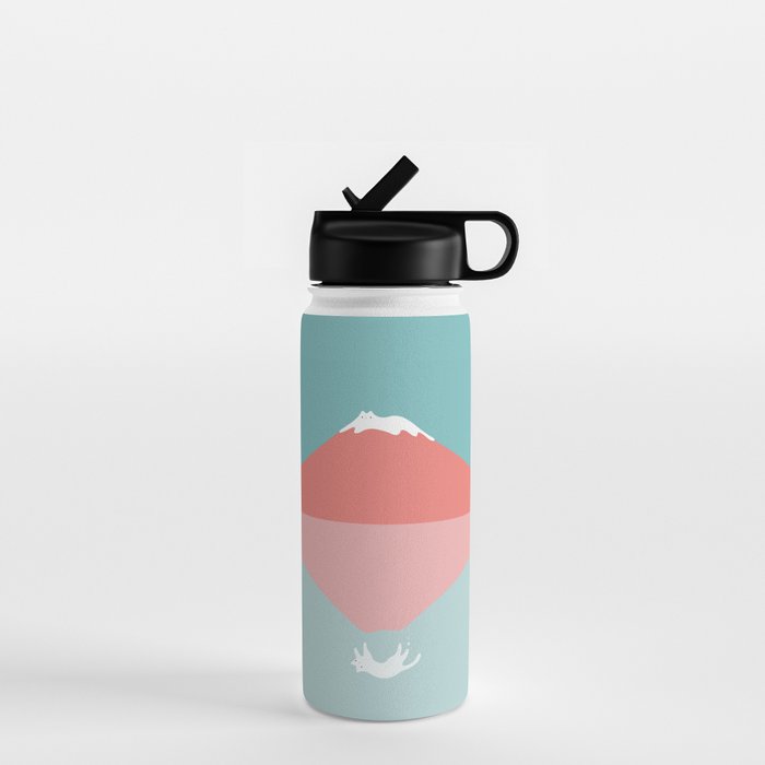 Cat Landscape 194: Reflection Water Bottle Gallery Image 1