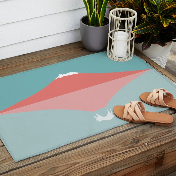 Cat Landscape 194: Reflection Outdoor Rug Gallery Image 2