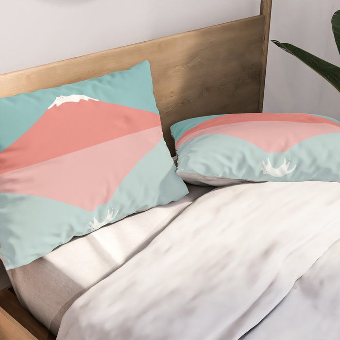 Cat Landscape 194: Reflection Pillow Sham Gallery Image 2
