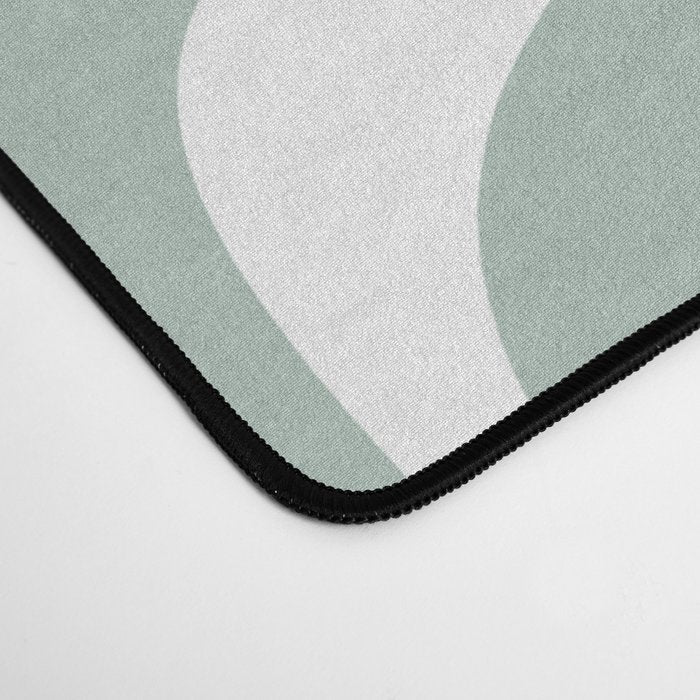 Liquid Swirl Abstract Pattern in Celadon Sage Desk Mat Gallery Image 4