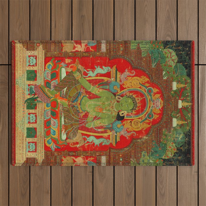 Green Tara, Tibet, 13th century Outdoor Rug Gallery Image 1