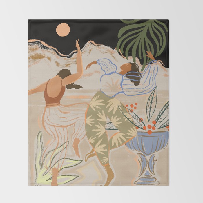 Dance under the Moonlight Throw Blanket Gallery Image 2