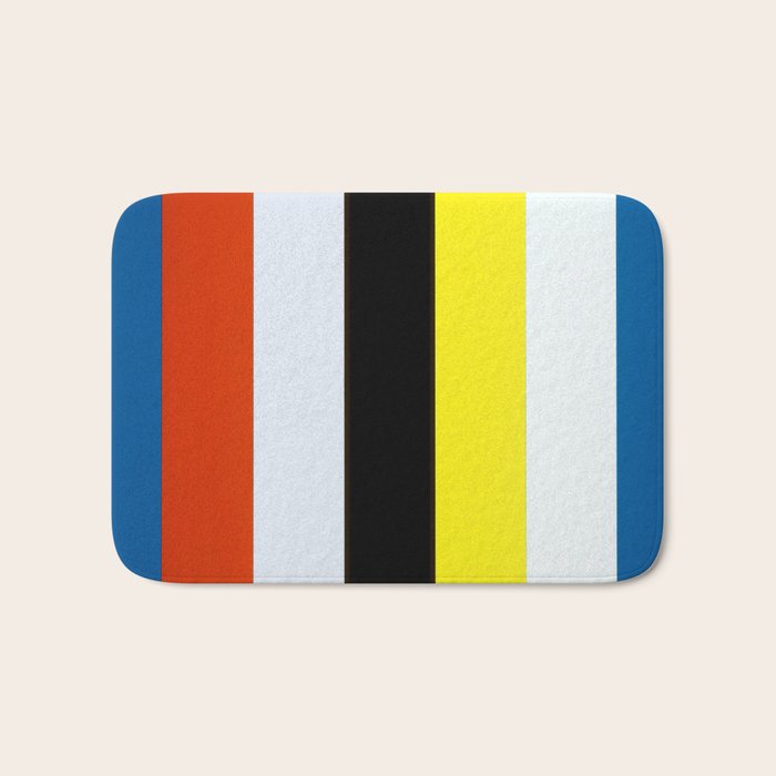 Ellsworth Kelly Red Yellow Blue White and Black Bath Mat Gallery Image 1