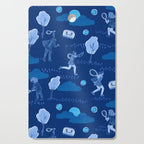 Let's Play Tennis in Navy Blue Cutting Board Gallery Image 1