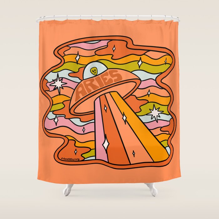 Aries UFO Shower Curtain Gallery Image 1