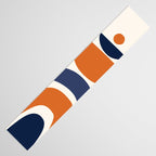 Abstract Shapes 14 in Orange and Navy Blue (Rainbow and Moon Phases Abstraction) Table Runner Gallery Image 3