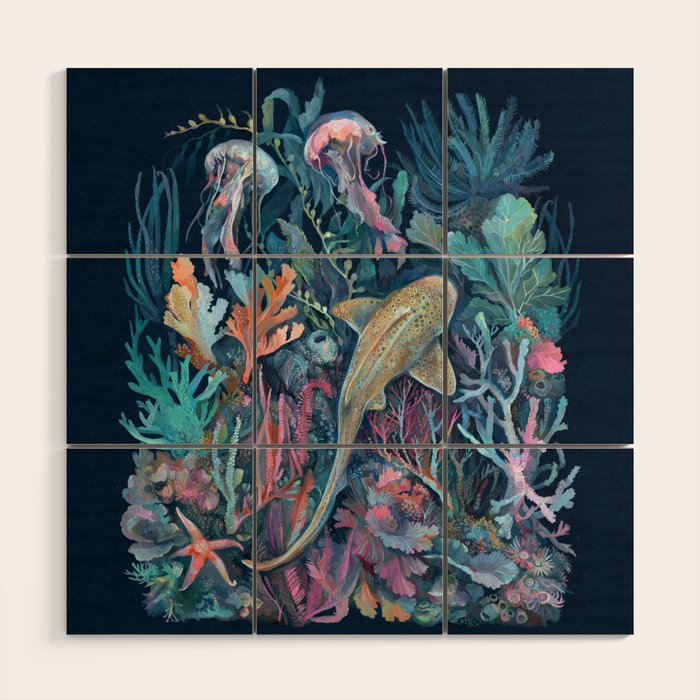 Marine Life Wood Wall Art Gallery Image 1