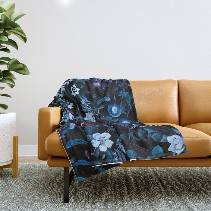 Night Garden XXXII Throw Blanket Gallery Image 1