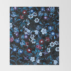 Night Garden XXXII Throw Blanket Gallery Image 2