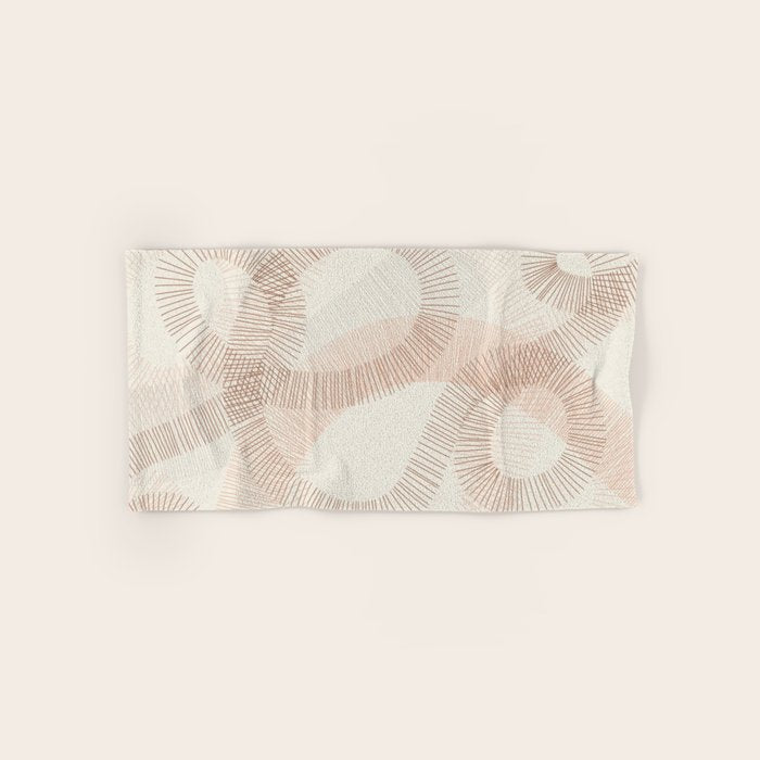 calming essentials Curved Lines  sand Bath Towel Gallery Image 1
