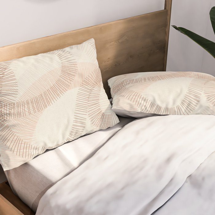 calming essentials Curved Lines  sand Pillow Sham Gallery Image 2
