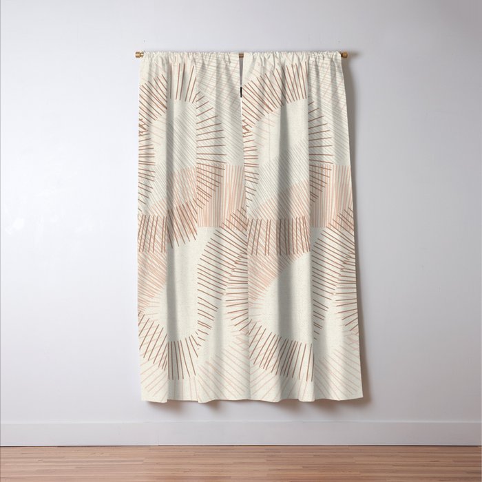 calming essentials Curved Lines  sand Window Curtain Gallery Image 3