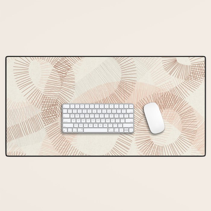 calming essentials Curved Lines  sand Desk Mat Gallery Image 1