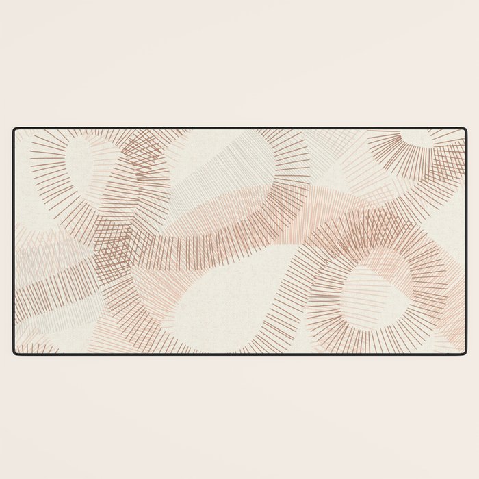 calming essentials Curved Lines  sand Desk Mat Gallery Image 3