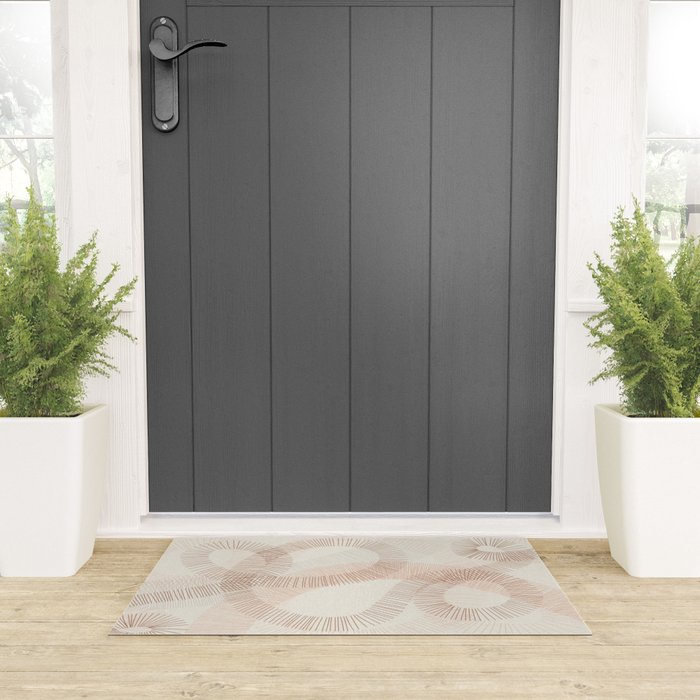 calming essentials Curved Lines  sand Welcome Mat Gallery Image 3
