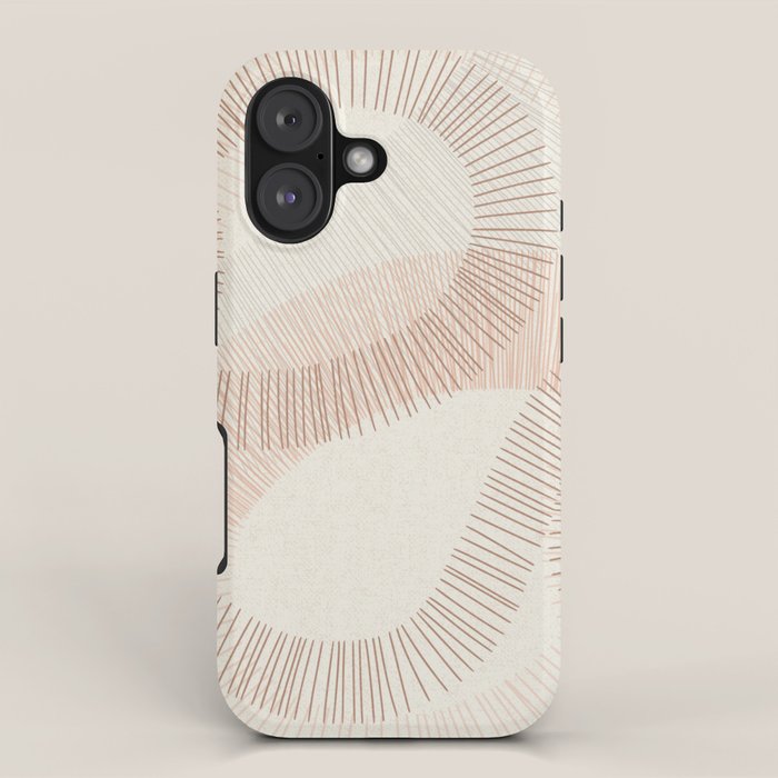 calming essentials Curved Lines  sand iPhone Case Gallery Image 1