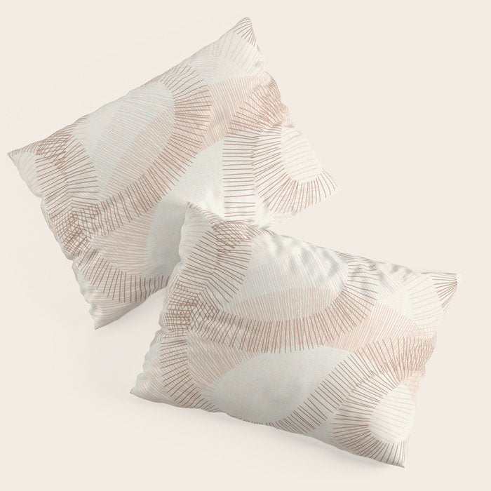 calming essentials Curved Lines  sand Pillow Sham Gallery Image 3