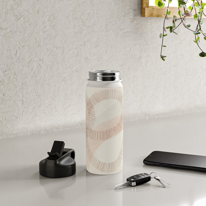 calming essentials Curved Lines  sand Water Bottle Gallery Image 4