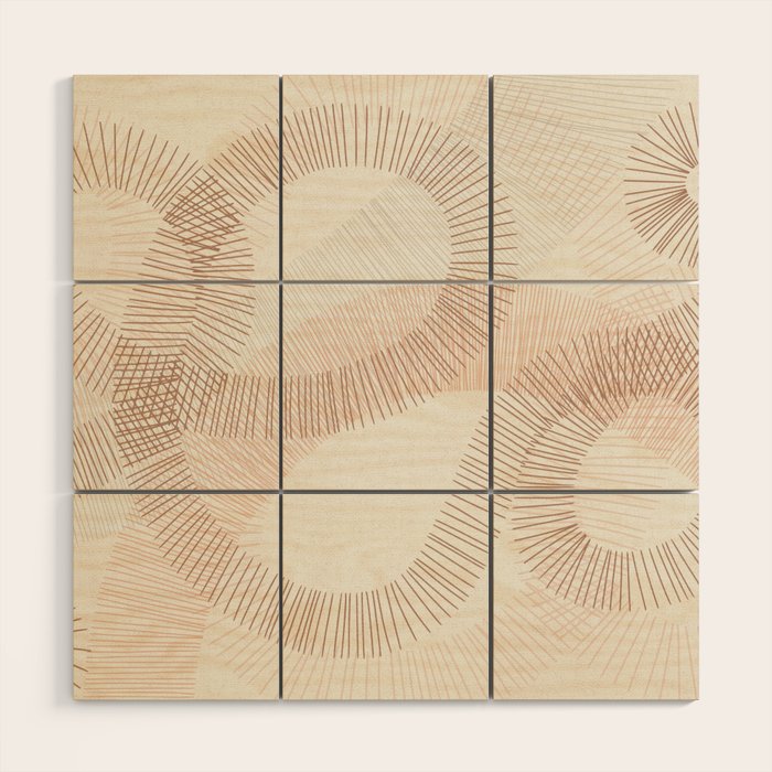 calming essentials Curved Lines  sand Wood Wall Art Gallery Image 1